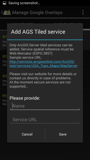 Add ArcGIS Server Tiled map service.